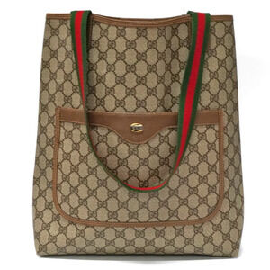 Gucci Sherry Line tote bag beige GG Supreme canvas web Brown